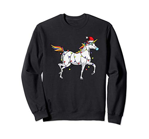 Unicorn Wearing Face Mask | Unicorn Christmas Sweatshirt Cover