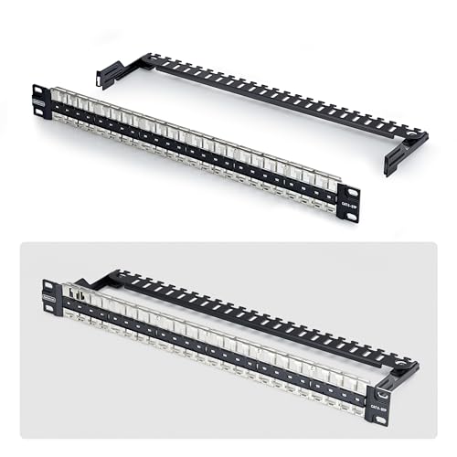 Panneau de brassage keystone vierge 48 ports StarTech 1U noir pour rack - 3