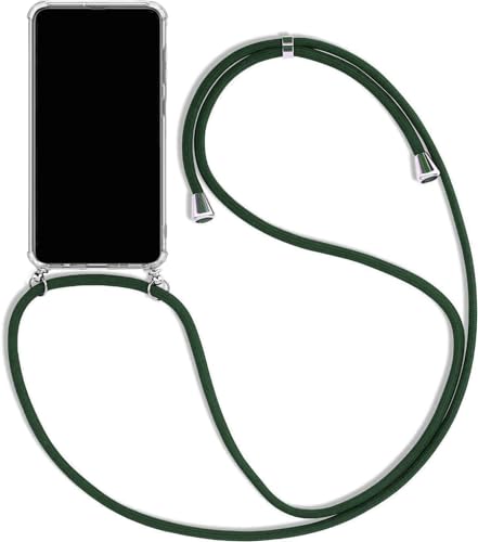Yojiong Cover con Cordino per Xiaomi Redmi Note 13 Pro 4G / Poco M6 Pro 4G (6.67), Custodia con Laccio Collana smartphone Liquido Silicone [Antiurto] [An tiGraffio] [Antiscivolo] Case, Verde