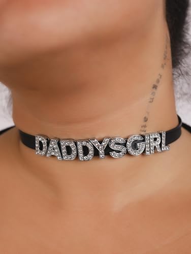 Sacina Gothic Punk Emo Black Choker, Black PU Leather Collar Necklace, Gothic Goth Necklace, Halloween Christmas Jewelry Gift for Women2