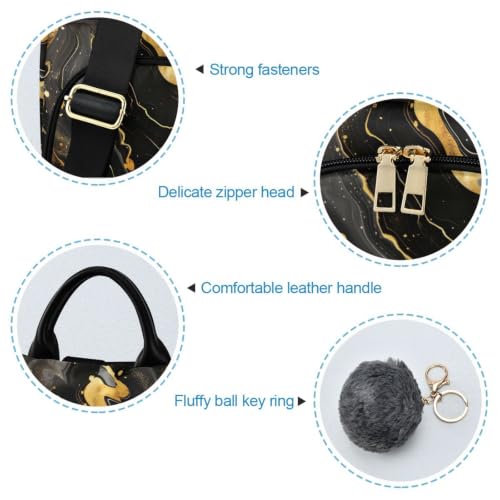 Image of ALAZA Luxury Black & Gold Marble Backpack Purse for Women Anti Theft Fashion Back Pack Shoulder Bag