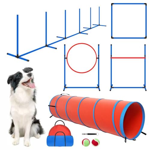 Dog Agility Equipment, Dog Agility Course Backyard Set Obstacle Course...