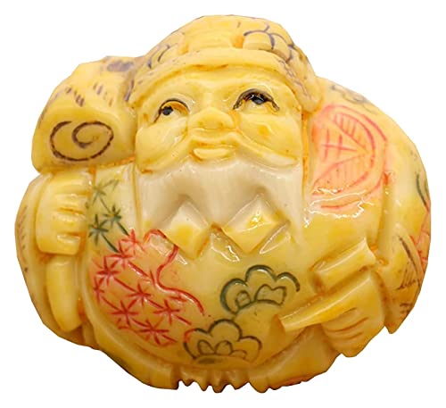 Dieu de la Richesse Feng Shui jaune : statuette décorative de table unique