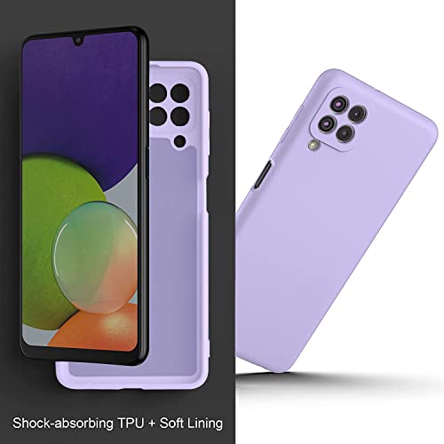 Image of DIZORO Microfiber Candy Case Compatible for Samsung M53 5g Smooth Touch Cushion Liquid Soft Silicone Gel Rubber Phone Cases Non-Slip Full Body Protective Shockproof Back Cover - Purple