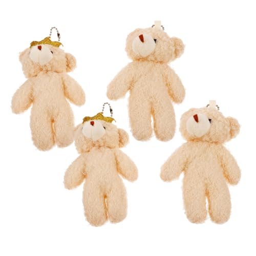 PRETYZOOM Cute Bear Keychain Plush Animal Keyring Stuffed Bear Keychain for School Lightweight and Compact