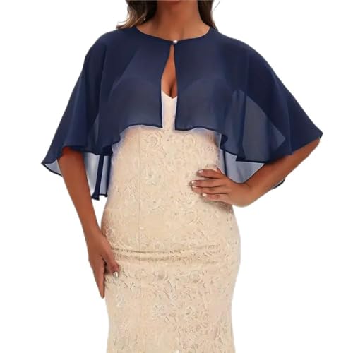 Image of Women's Soft Chiffon Shawl Wraps Shrug for Evening Dress, Wedding Cape, Bolero, Flapper Cover Up