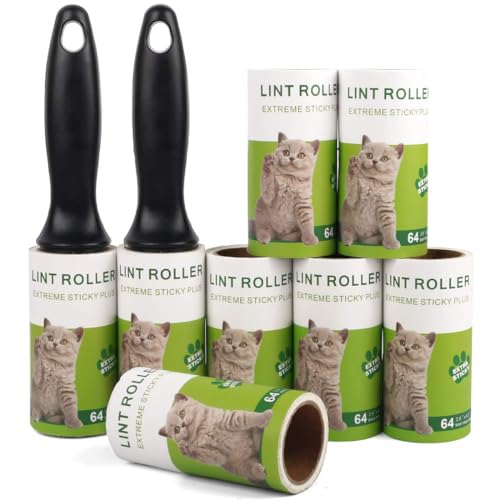 Lint Roller Pet Hair Remover Fur Tape Roller Sticky Hair Remover for Clothes Dog Hair - 8 Pack