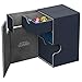 Ultimate Guard Flip'n'Tray 100+, Deck Case for 100 Double-Sleeved TCG Cards + Dice Tray, Blue/Grey, Independent Magnetic Closure & Microfiber Lining