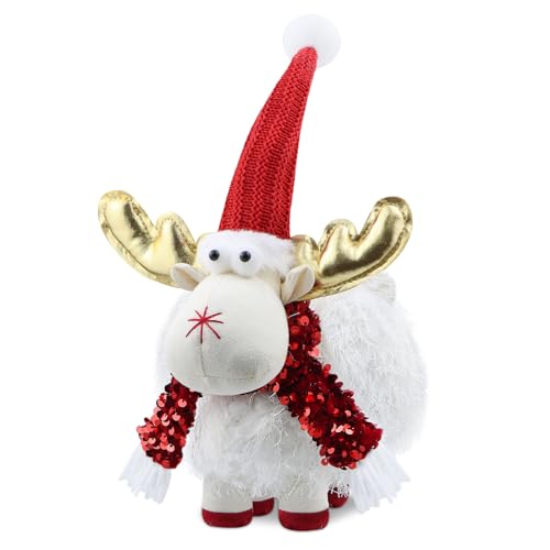 Godeufe Veados de Natal decoração para casa - branco