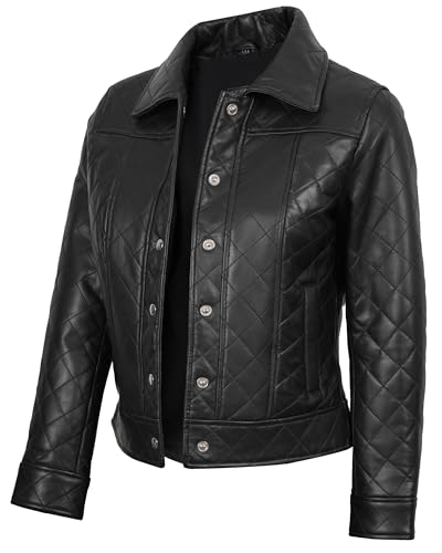 Image of Decrum Vintage Style Real Lambskin Casual Leather Jackets for Women