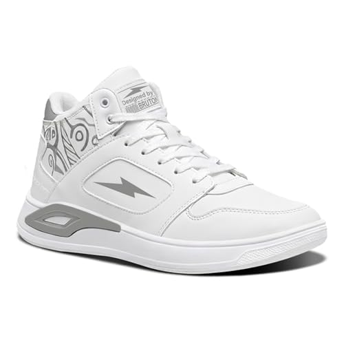 Image of BRUTON Thunder Strike-219 Men's Casual Sneakers | Stylish Lightweight Lace-Up Shoes for Men | Comfortable Walking Shoes | Trendy Fashion Footwear