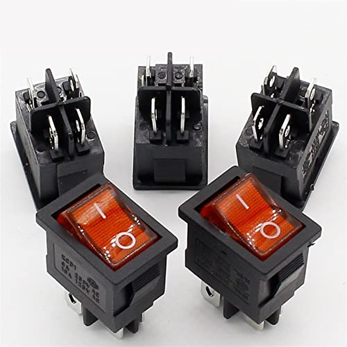 5pcs 15 * 21mm LED Light SPST 4PIN ON/Off G121 Boat Rocker Switch 6A/250V 10A/125V Car Dashboard Truck RV ATV