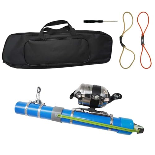 KingKatch 2026 Upgraded Portable Fishing Catapult Rod with Reel Durable Telescopic Lure & Bait Launcher for Saltwater & Freshwater Travel-Friendly Casting Tool with Extra Accessories