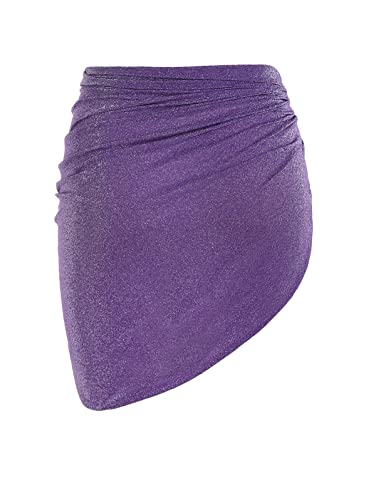Image of ZAFUL Women's Sarong Coverups Beach Wrap Sheer Bikini Cover Up Mini Skirt | Wraps Swimwear, Cover Ups for Swimwear, Multi-Wear, Texture, Floral