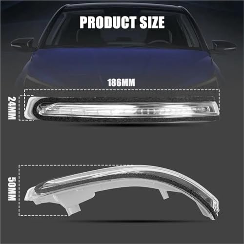 Luces giro indicadoras LED de alta visibilidad para retrovisor 87624-C8000 5