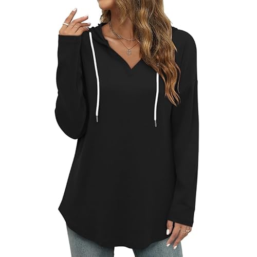 BETTE BOUTIK Hoodies for Women Pullover Long Sleeve V Neck Shirts Casual Tops Sweatshirts