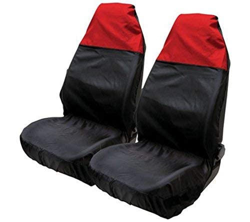 ASC-Protector de asiento de nailon Resistente al agua color rojo y negro Cover