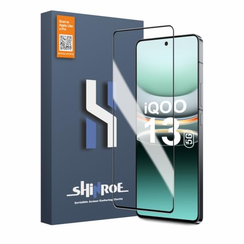 Image of Tempered Glass for iQOO 13 (6.82 Inch) Military Grade 9H Screen Guard, Anti-Scratch, Shatterproof, Edge-to-Edge Full Coverage - Black Border