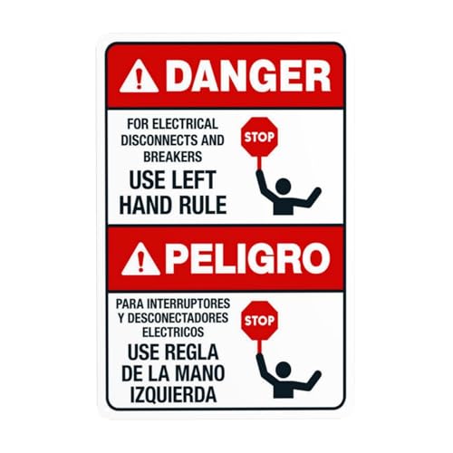 For Electrical Disconnects And Breakers Bilingual Warning Sign, Caution Safety