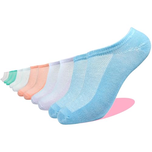 PS PROUTHS Calcetines Tobilleros Mujer - Pack 12 Pares Surtidos (6 Colores), 90% Algodón, Transpirables, Rejillas de Ventilación, Talla 35-40 (FR/ES, Números, 35, 40, Regular, Regular, cookie)