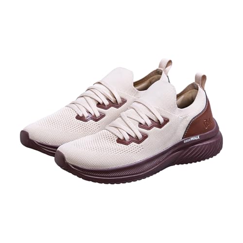 Image of Neeman's Ease Walk Snug Sneakers for Men | Breathable Knit, Stretchable Fit & Cushioned Comfort for Everyday Walking