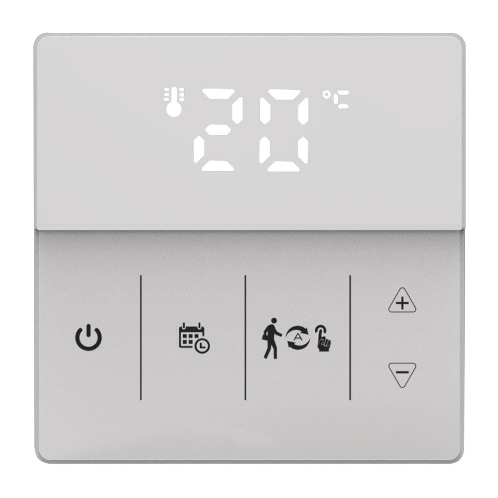 Valve Kings White Wifi Wall Controller For Radiator Towel Rail Bathroom Electric Heating