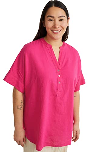 C&A Damen Bluse Unifarben Große Größen pink 58