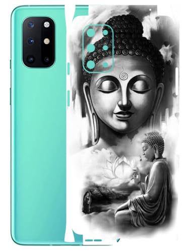 Image of AtOdds - Full Body Back Screen Guard Protector Film - Lamination Wrap Skin Sticker Compatible with ONEPLUS 8T | Scratchproof Matte Finish (Buddha)