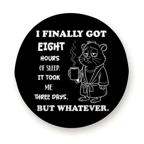 I Finally Got 8 Hours of Sleep It Took Me Three Days Funny Spare Tire Cover, Wheel Cover with Wolf Print Waterproof Dust-Proof Universal Fit 15 inch