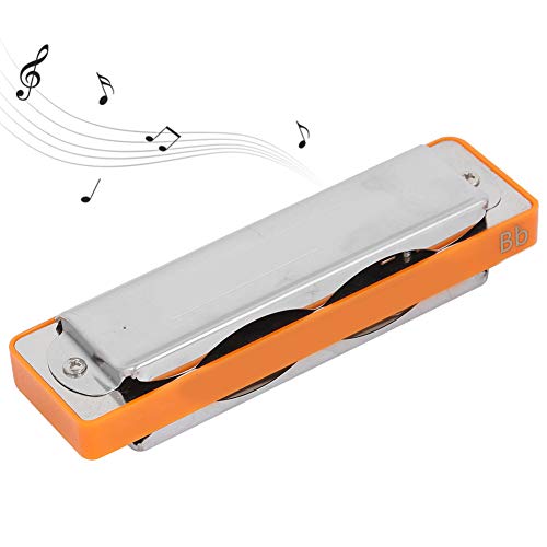 Harmonica Key of Bb 10 Holes Blues Harmonica Mouth Orgue pour la pratique des débutants(Orange) - Les Beatles, Paul McCartney, John Lennon, RIngo Starr, George Harrison Harmonica Key of Bb 10 Holes Blues Harmonica Mouth Orgue pour la pratique des débutants(Orange)