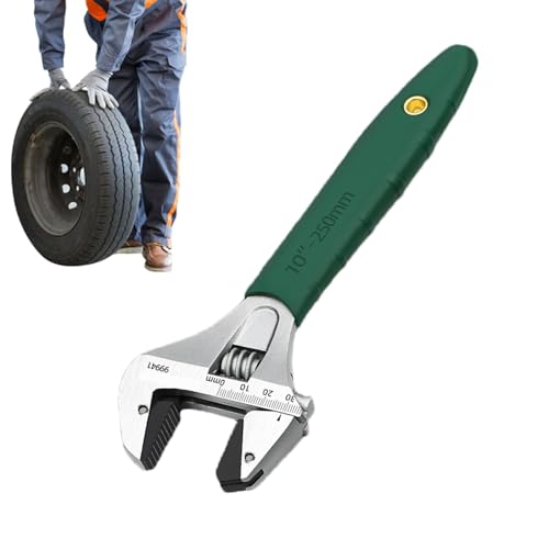Clé à molette en métal, clé à cliquet | Outil de plombier réglable multifonction - Clé à tube à grande ouverture, acier à haute teneur en carbone marqué à l'échelle pour la réparation automobile