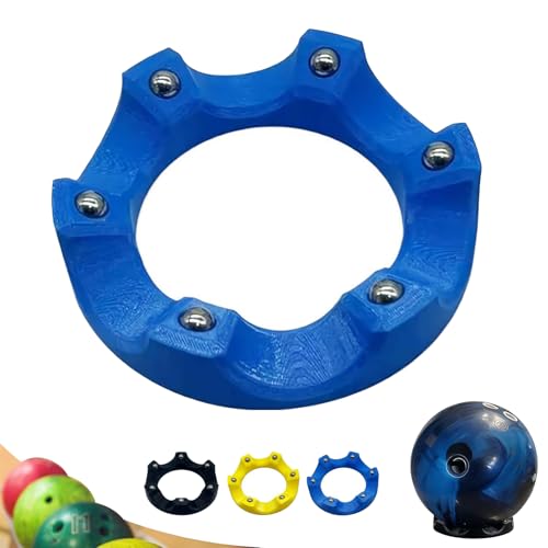 RJSQAQE Bowling Ball Spinner Stand with 360 Degree Rotating Ball Cup - Heavy Duty Steel Bearing Holder for Cleaning and Polishing, Portable Bowling Accessories Compatible with All Balls Types (Blue)