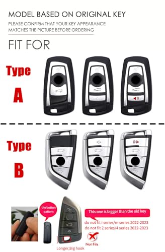 Coque de clé BMW anti-choc en métal et cuir ontto F30 F10