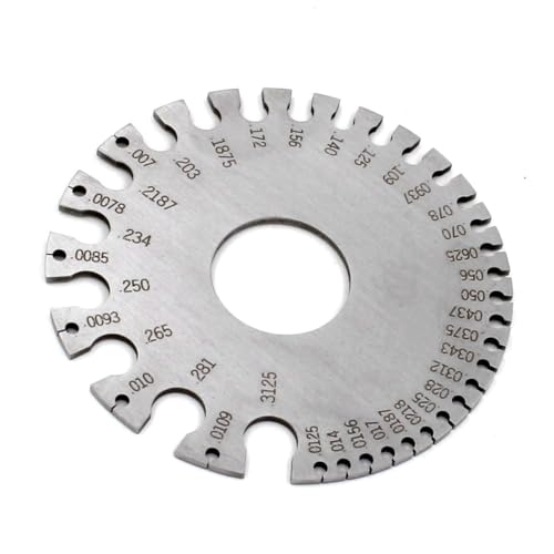 Medidor de calibre de alambre diámetro Herramienta de inspección grosor 0-36 SWG Acero inoxidable miniatura 1