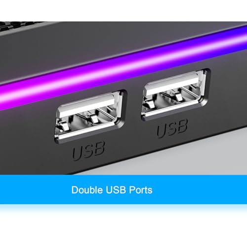 Base para Portátil con 10 Ventiladores RGB y 5 Velocidades miniatura 4