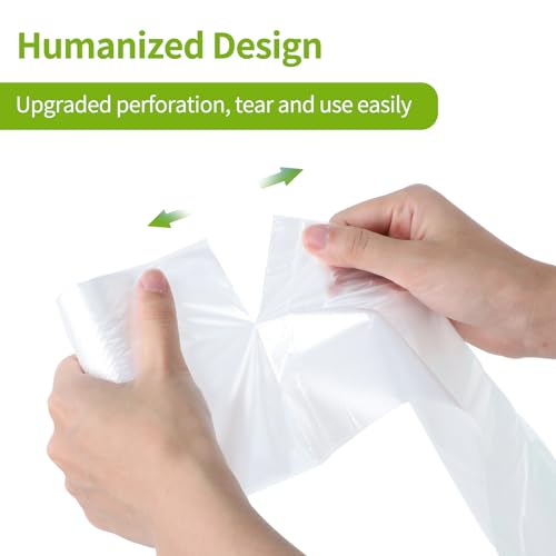 2.6-Gallon Small Trash bags: Clear Bathroom Trash Bags Small Garbage Bags for Bathroom Bedroom Office - 10L Mini Trash-Can-Liners (120 counts)