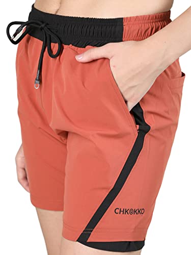 Image of CHKOKKO Summer Basketball Sports Workout Gym Training Wear Shorts for Women