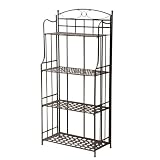 International Caravan Iron Outdoor/Indoor Folding Bakers Rack