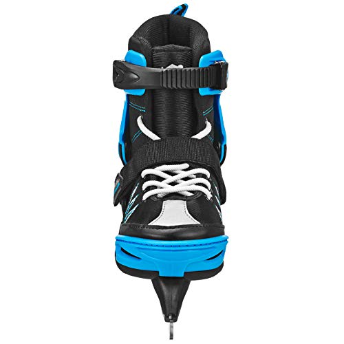 Monarch Boys Adjustable Ice Skate Black/Blue Small (11-2) #TOP4
