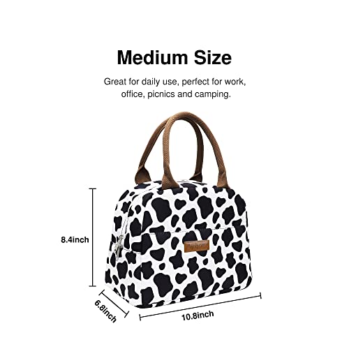 Aiphamy Insulated Lunch Bag Reusable Lunch Box Lunch Cooler Tote Bag For Women Men Adults Work Picnic (Cow Print) #TOP5