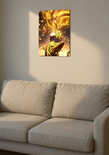Image of NIJUKA Anime Printed A4 Size Metal sheet Poster For Home And Room Decoration | For Anime Art Fans Boys And Girls (Thender Power Brither)