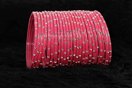 Glass Bangles Set with Diamond Stone Churi Wedding