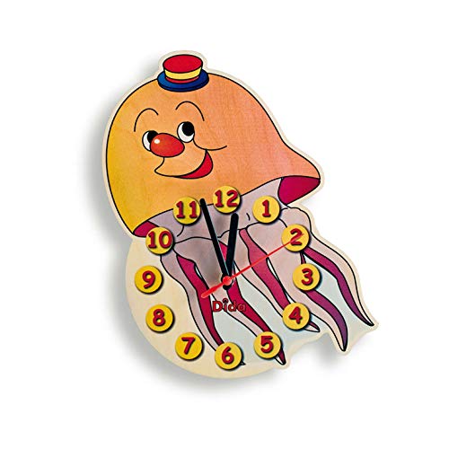 Dida - Medusa, Orologio da Parete per Bambini con Animali