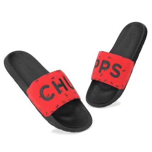 Image of CHUPPS ANTS Men Premium Comfort Sliders Everyday Casual Daily Wear Lightweight Cushioned EVA Footbed Anti Slip Sole Design Graphic Print Footwear