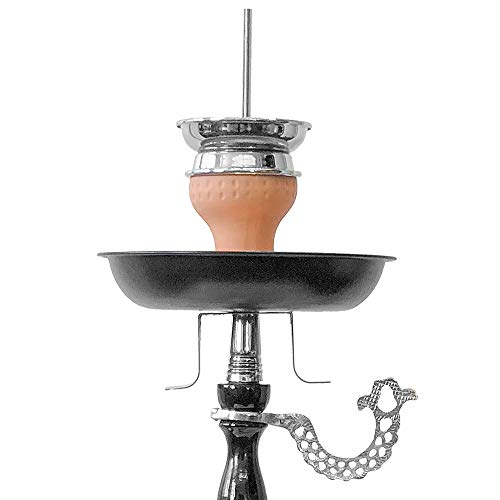 Mianova Orientalische 1 Schlauch Wasserpfeife Nargile Hookah Shisha Set aus Metall 50cm mit 5 Mundstücke Zange 1 Rolle… – Bild 5
