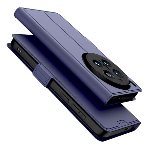 Image of Kapa Noble Slim Magnetic Leather Flip Case Cover for Vivo X300 Pro 5G | Card Holder Stand Flip Wallet Case (Blue)