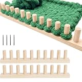 GIFMFTHK Lightweight Solid Wood Chunky Knitting Loom Kit -30' Modular Frame