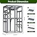 YADSUNY 64 Inch Catio Outdoor Cat Enclosure, Large Cat House for Outdoor Cats with Updated Framework Structure, Outside Cat Patio Cattery Weatherproof for Multiple Cats, Grey