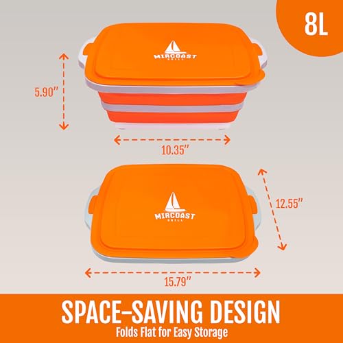 Collapsible BBQ Prep Tub with Lid & Cutting Board – 8L Folding Meat Marinating Container – Multipurpose Tub for Food Storage, Camping & Grilling – Portable Meal Prep Tray for Outdoor Cooking - Image 3