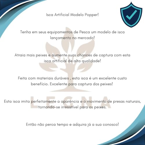 Isca Artificial Popper Importada Superficie Tucunaré Dourado